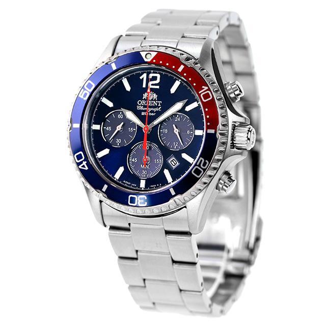 ORIENT Mako Diver Design RN-TX0201L Analog Men’s Watch Pepsi Blue Red Silver