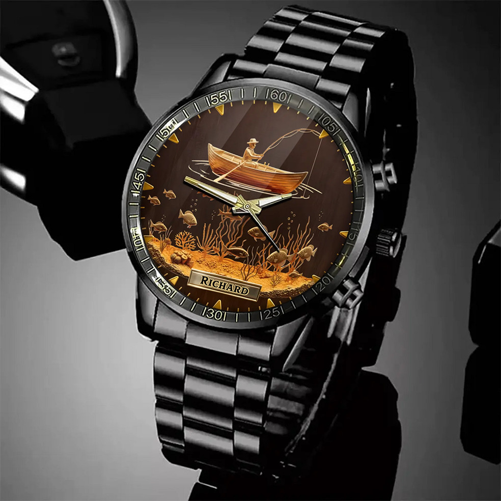 Personalized Fishing Watch Designed, Perfect Gift for Fishing Lovers