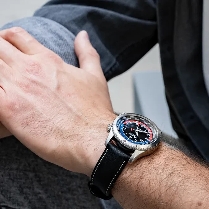 Alpina Startimer Pilot Quartz Worldtimer Watch AL-255BRB4S26
