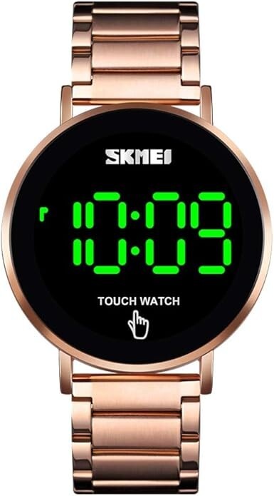 Gosasa Touch Screen Digital LED Waterproof Men Womens Sport Casual Stainless