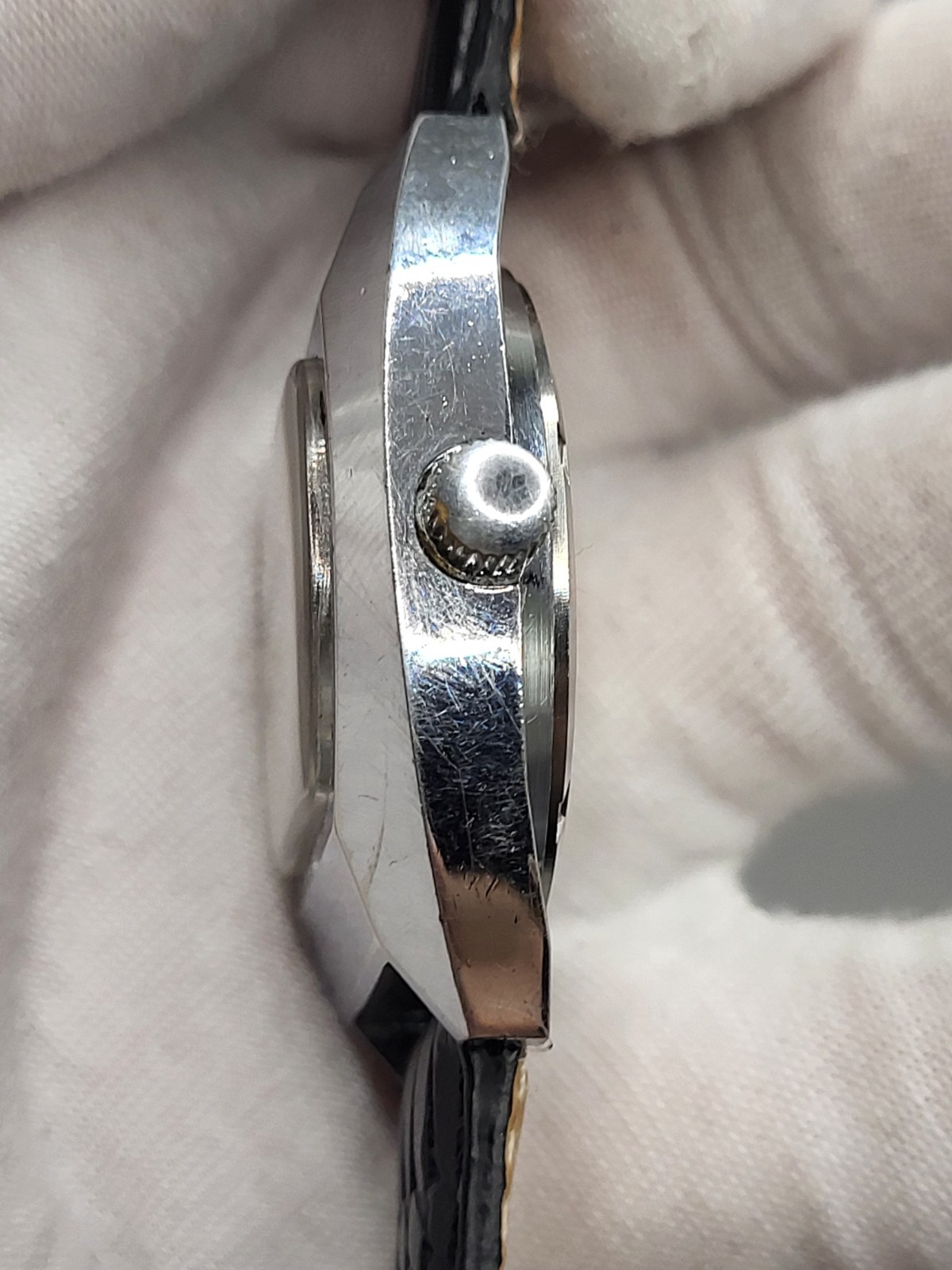 [VINTAGE WORKS] BOLIVIA Electra 360 DATOMATIC Mens Jet Watch LIFETIME MAINSPRING