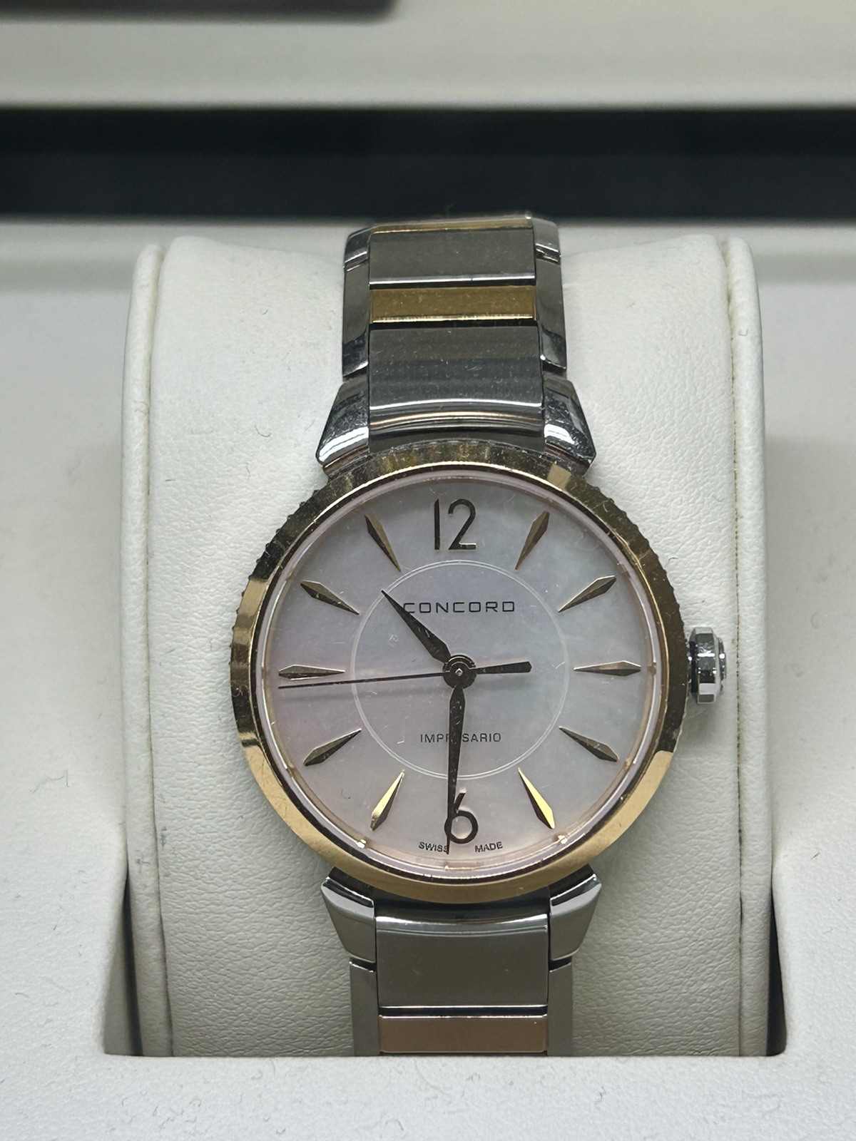 Concord Impresario TwoTone Rose Gold Mother of Pearl 32mm 06.3.15.1122 Watch BOX