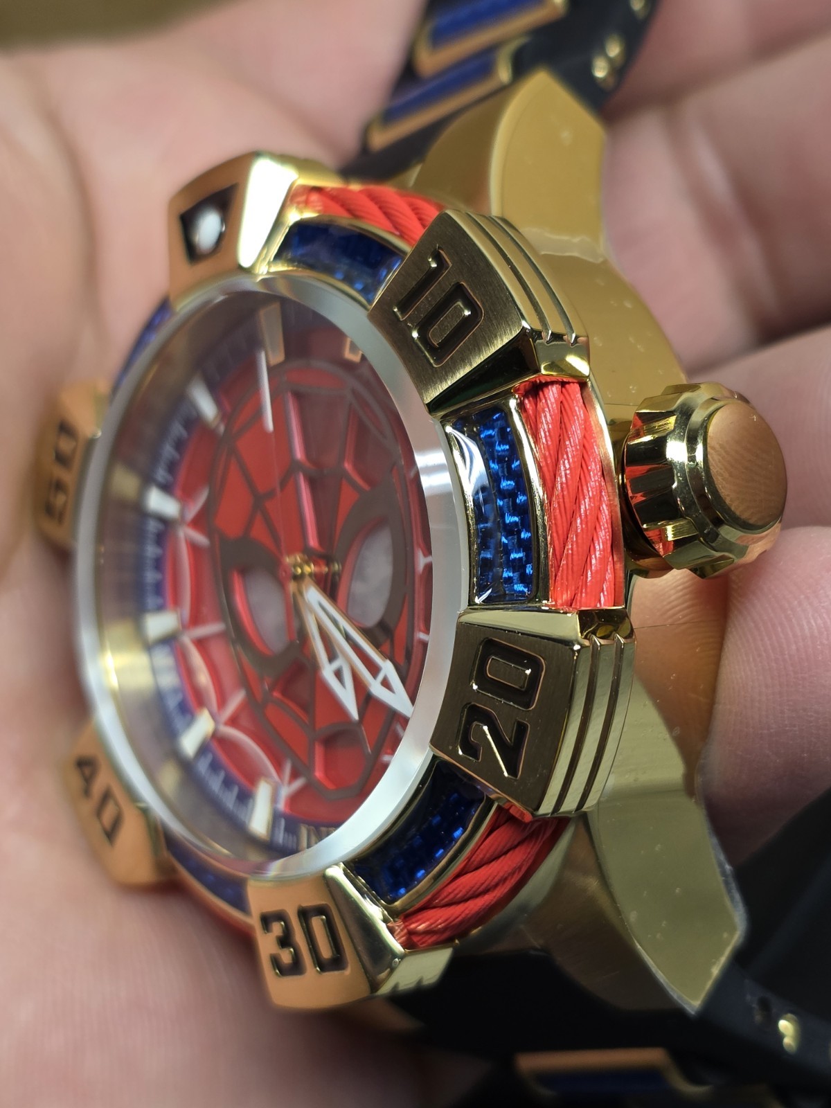 Marvel Spiderman Men Automatic Model 0126/4000 New See All Pictures