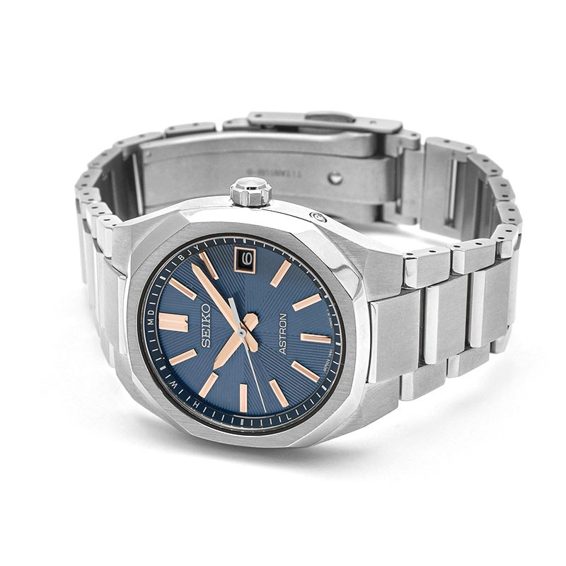 SEIKO ASTRON NEXTER HAC002J Titanium Radio Controlled Solar Navy Dial Watch 36mm
