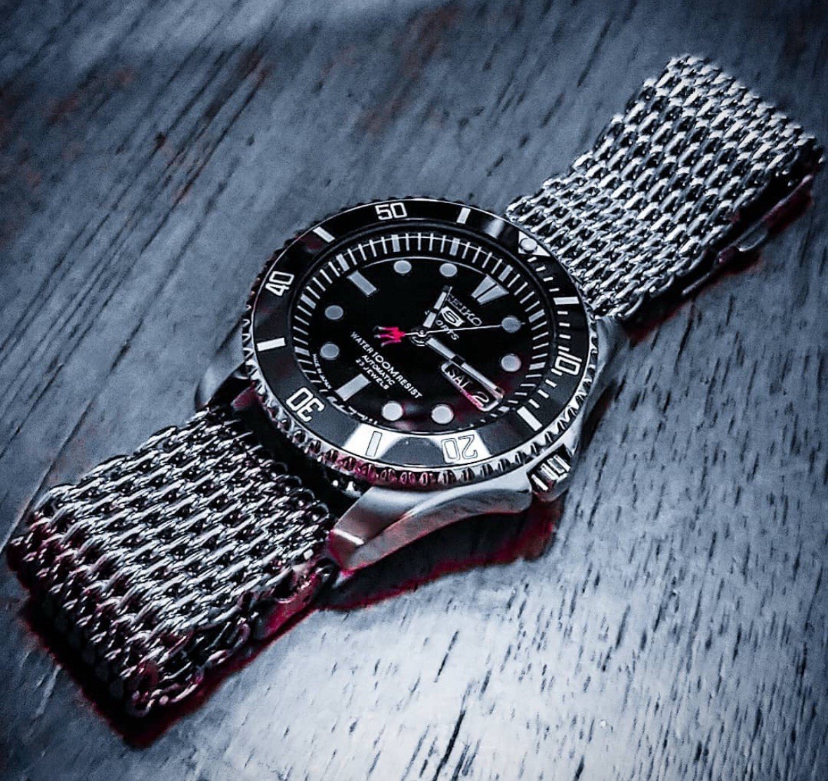Seiko 5 Sports Men’s Black Watch – SNZF17 “Sea Urchin”