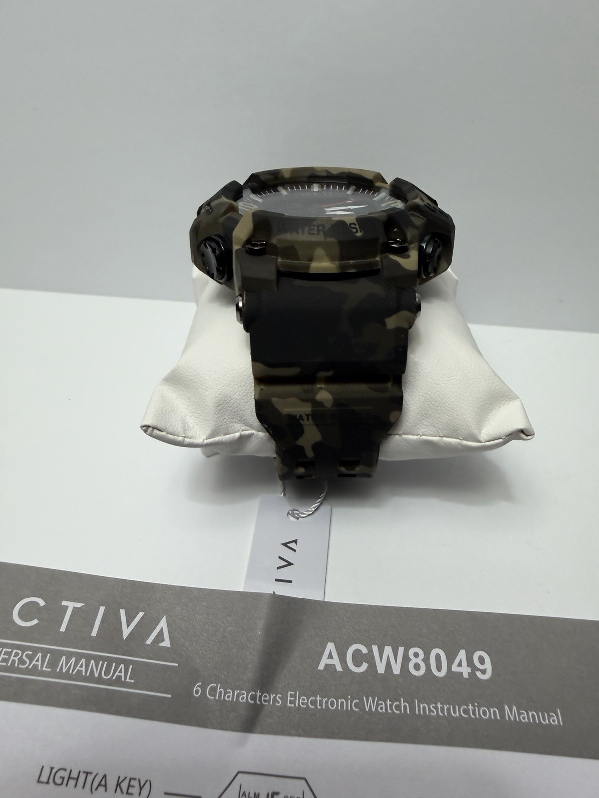Activa Men’s Analog-Digital Camo Quartz Resin Strap Watch 5 ATM Alarm Chrono