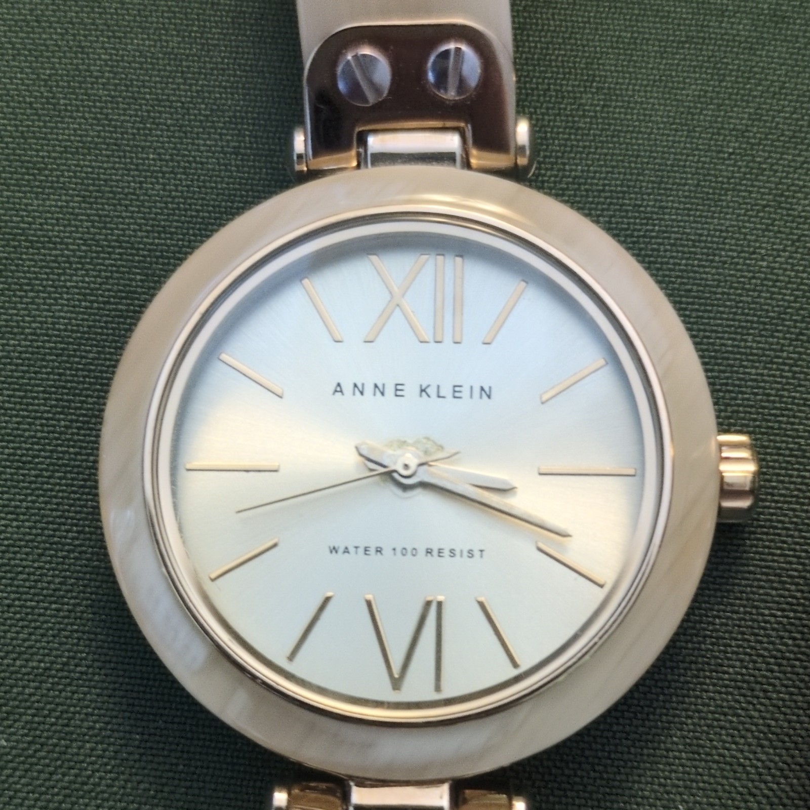 Anne Klein Women’s Silver-Tone Quartz Bracelet Watch 100m Roman/Baton Dial
