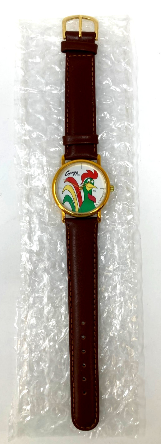 KELLOGG’S Vintage Corny Corn Flakes Men’s/Kid CHARACTER WATCH Leather Band