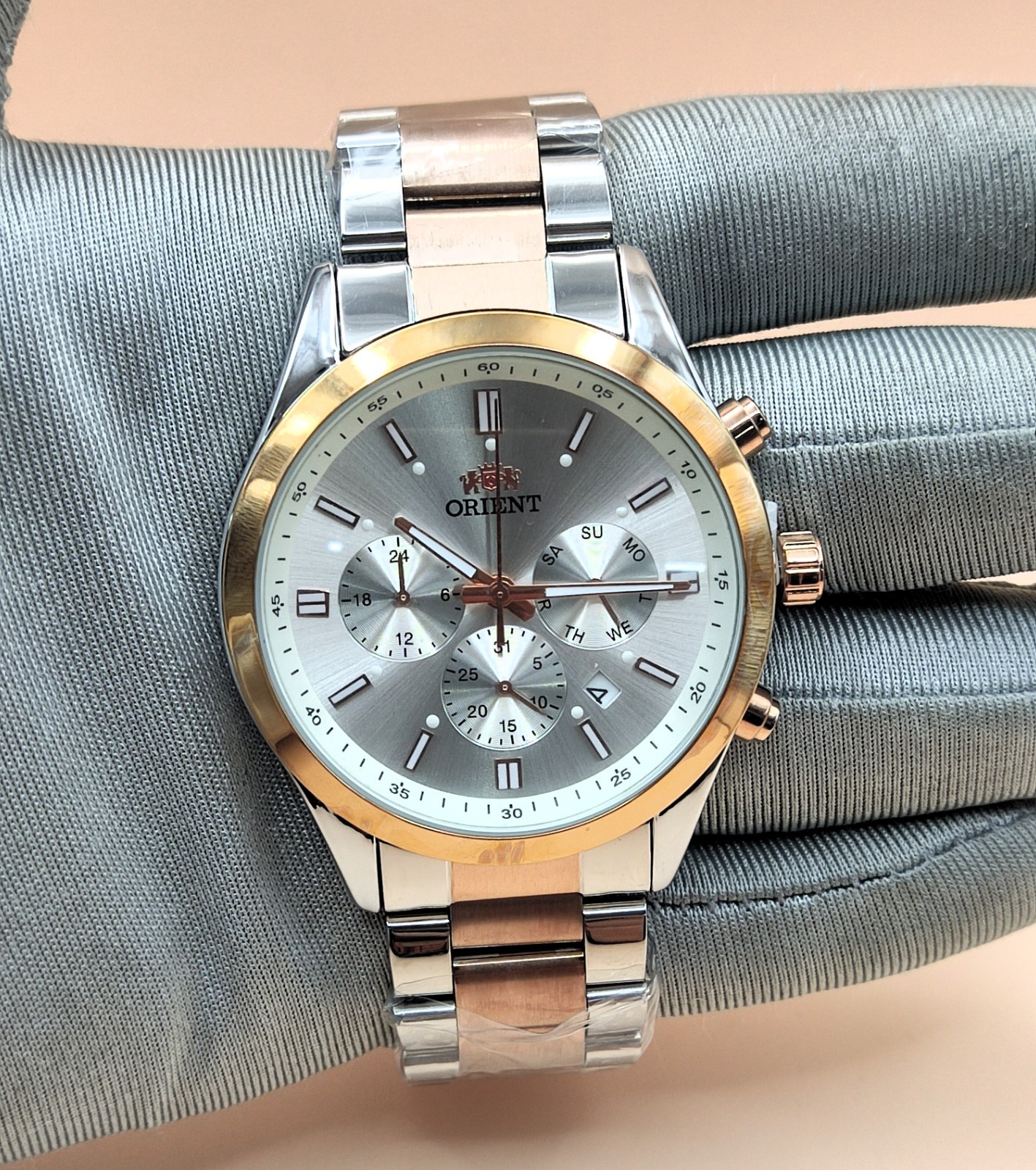 Premium Orient Date Indicator Silver Dial Refurbished Analog Men’s Wrist Watch
