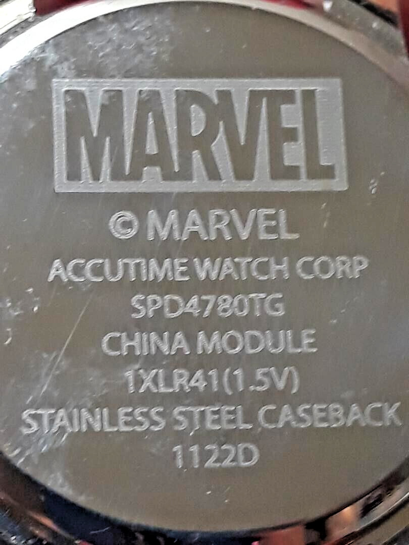 Marvel Spider-Man Unisex Children’s Watch with Metallic Spinner Top ~ WORKS