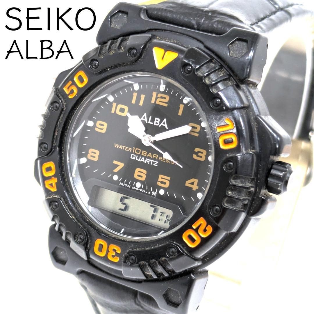 Working New Battery SEIKO ALBA Quartz Wristwatch Ana Digi 10 ATM Water Resistant