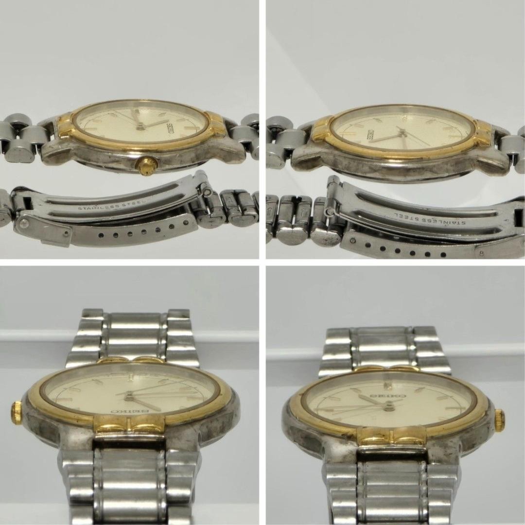 Seiko V701-A090 Two-Tone Gold Bezel Vintage Men’s Watch Japan 071237