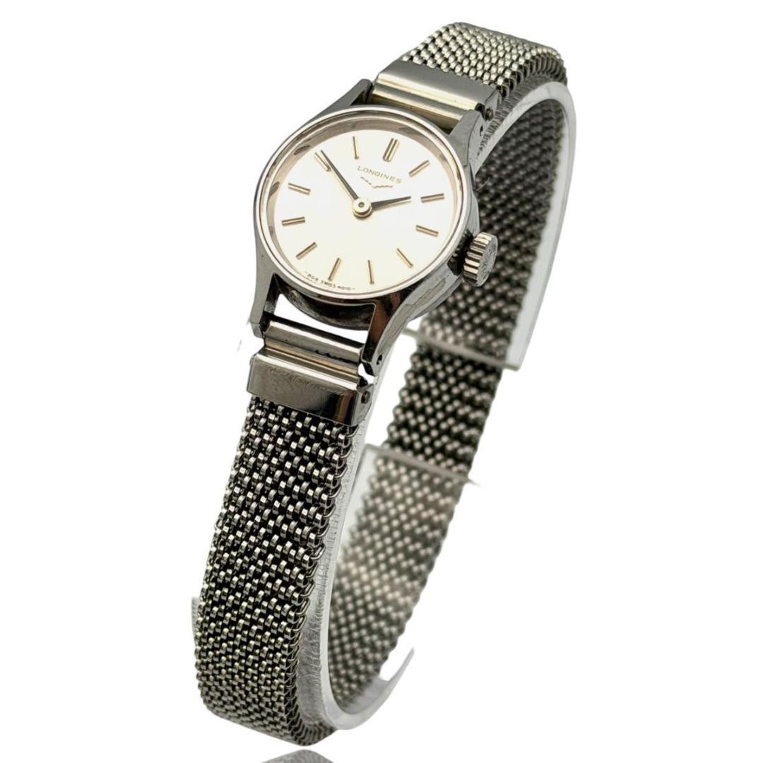 Longines Manual Wind Round Ladies Watch, SS Silver Mesh 18 229493 wrist 16.0cm