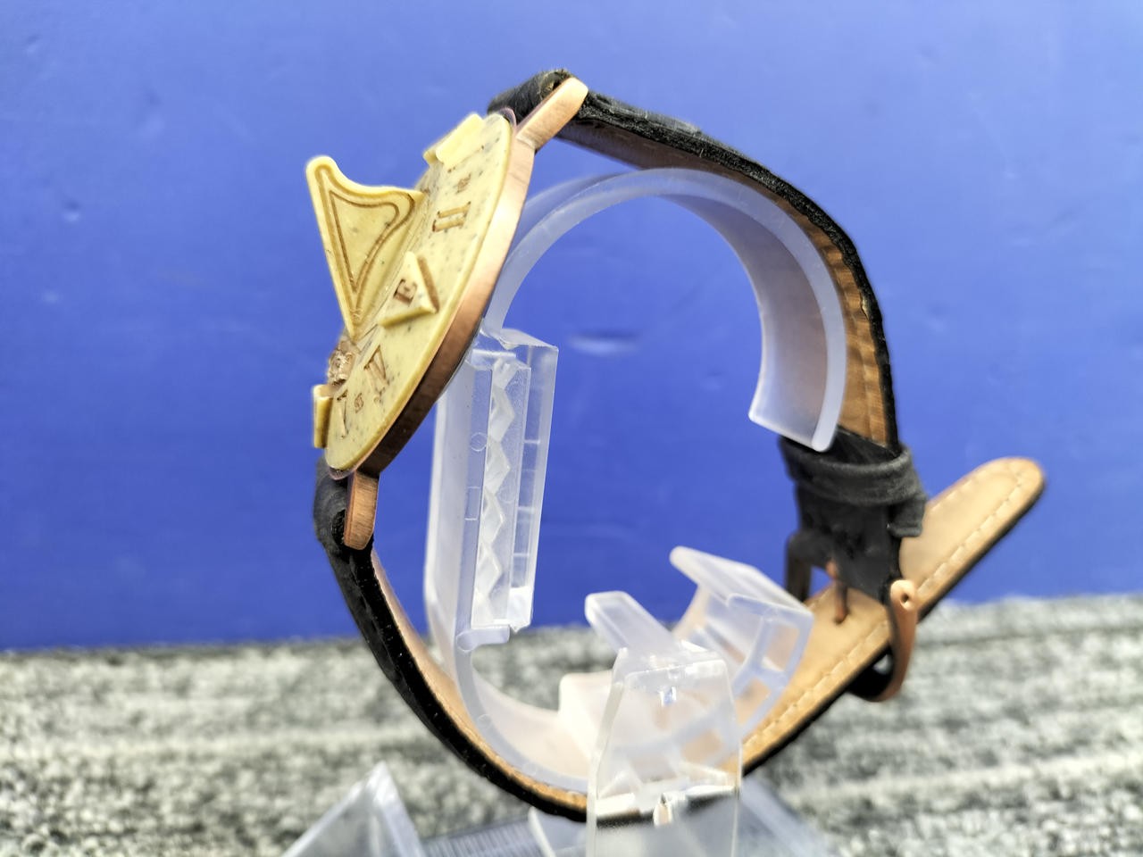 FOSSIL Sundial Watch Rare Horizontal Solar No Battery Men’s Vintage Excellent