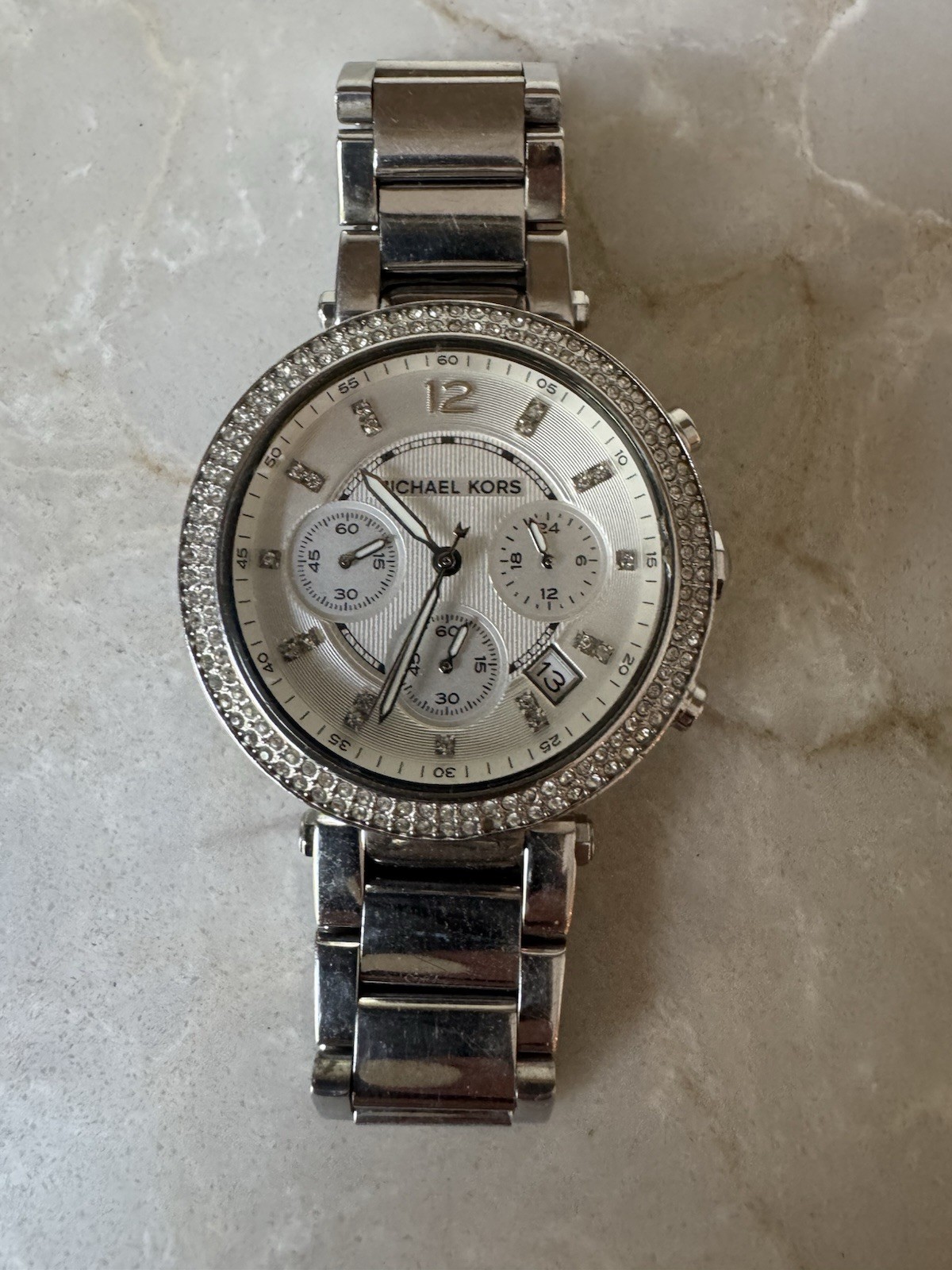 Michael Kors MK5353 Parker Chronograph Silver Dial Ladies Watch