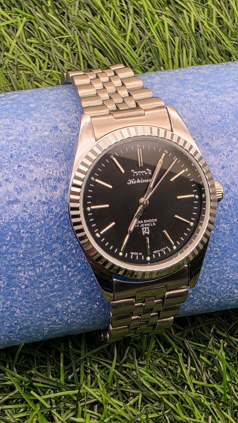 Beautiful Men’s HMT Kohinoor Parashock Mechanical Wind 17J Watch