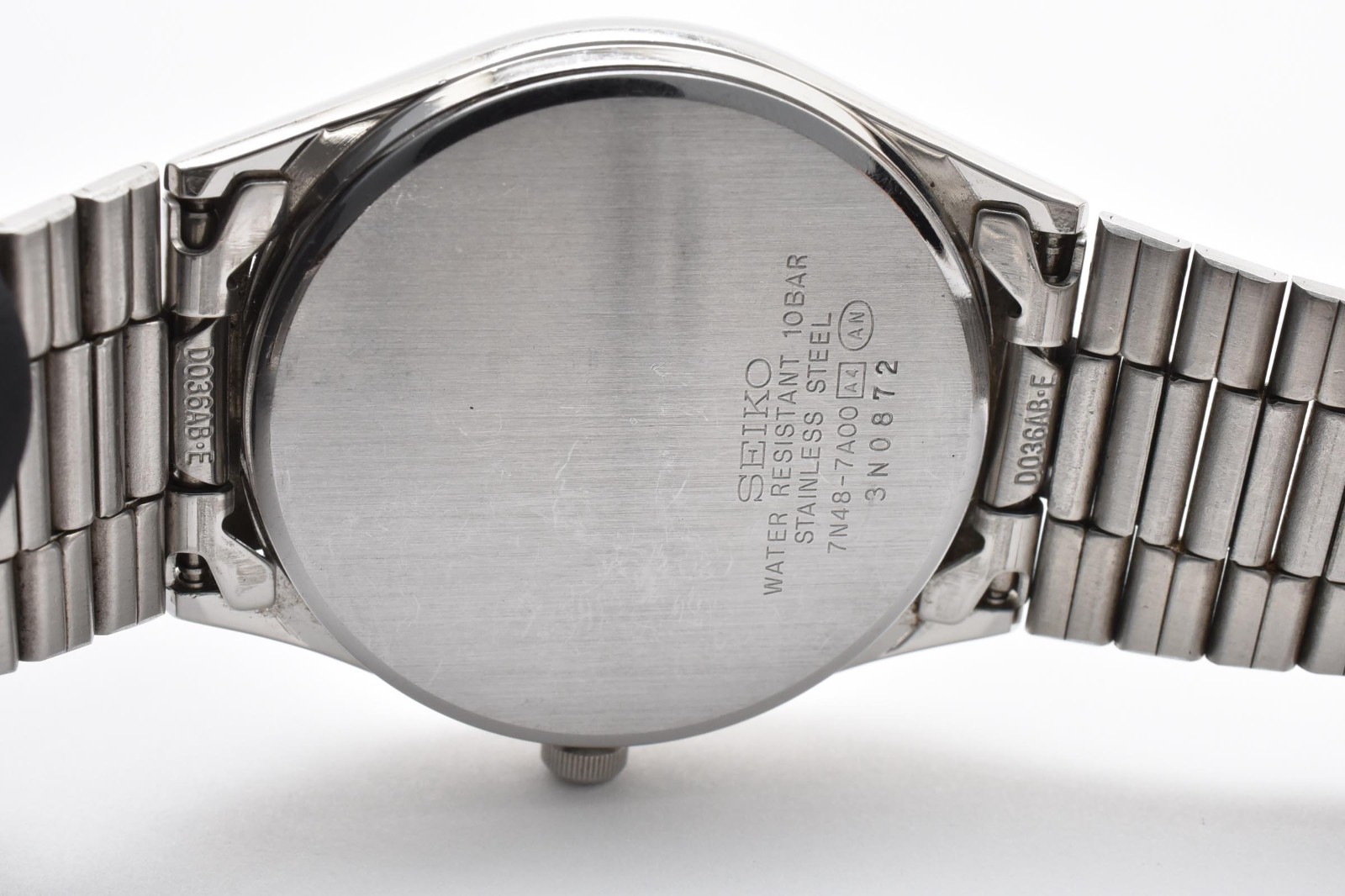 [Near MINT] SEIKO Spirit 7N48-7A00 Quartz Men’s Watch White Dial Day Date Japan