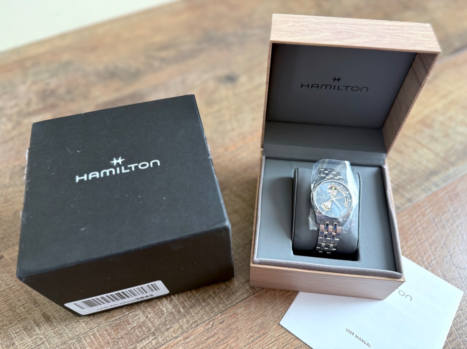 ​HAMILTON Jazzmaster Open Heart 36mm H32215140 Blue Auto Women’s Watch Stainless