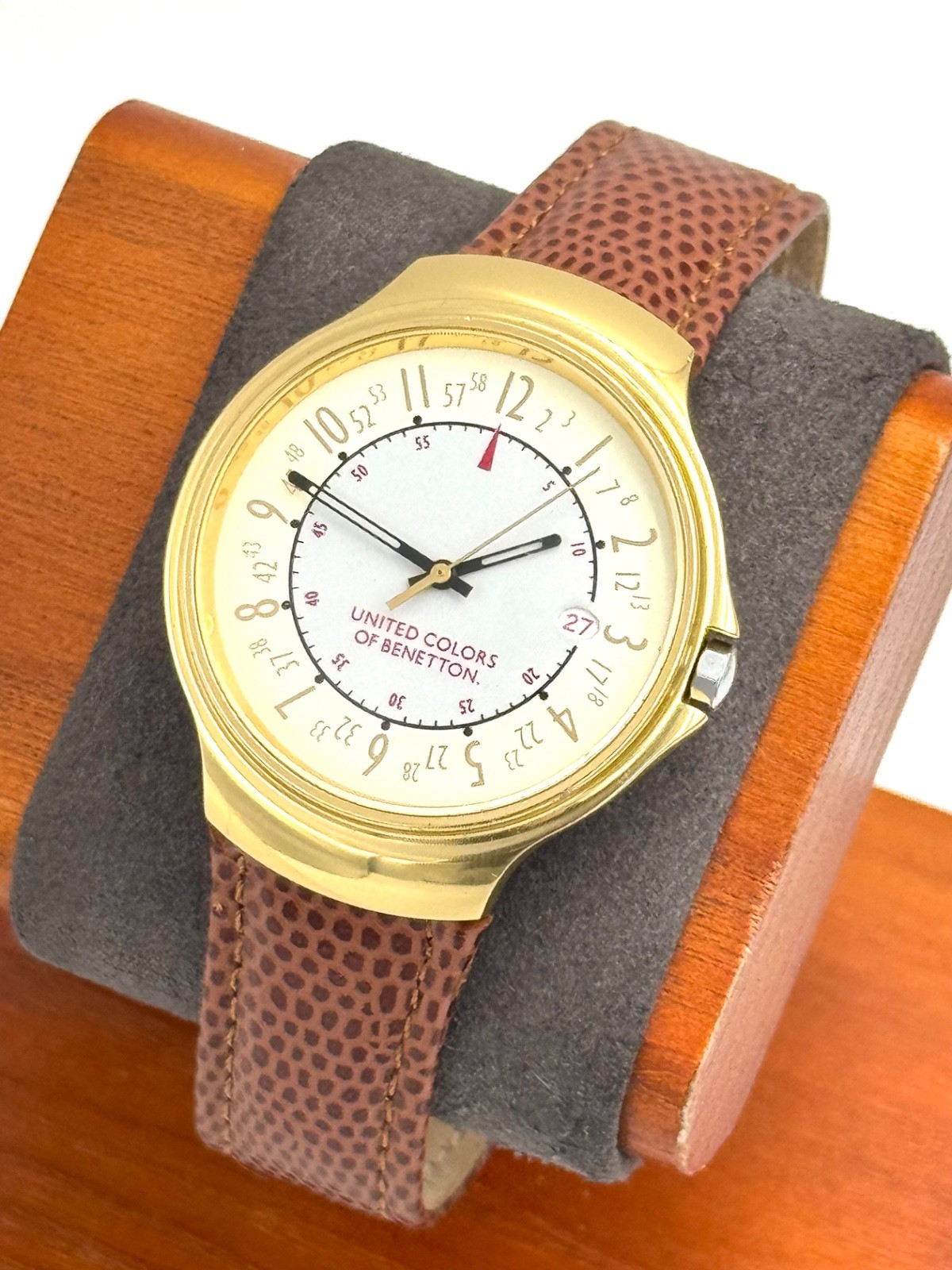 vintage united colors of benetton 35mm Men Quartz Watch New Battery -f984