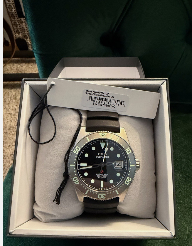 New Timex Deepwater Reef 200 Titanium Automatic 41mm Watch TW2W73800