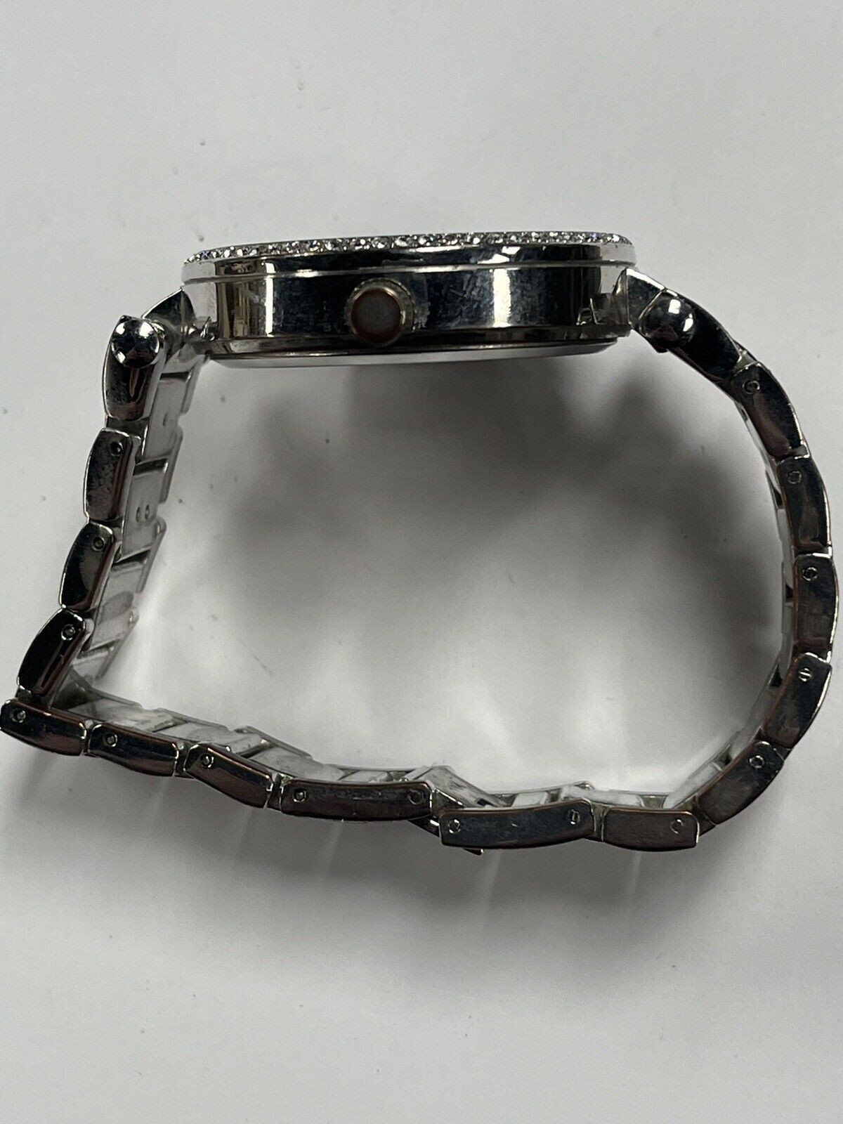 Bebe Grey Resin Acrlylic Plastic Metal Stainless Steel Quartz Ladies Watch