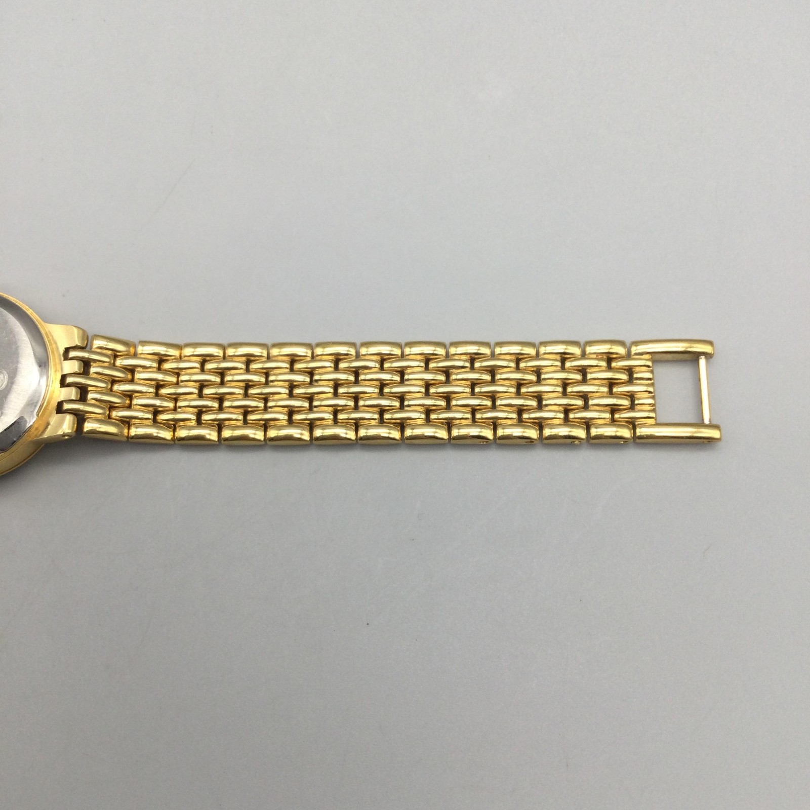 Jules Jurgensen Womens Watch 22mm Gold Tone Red Gemstones New Battery 6.75″