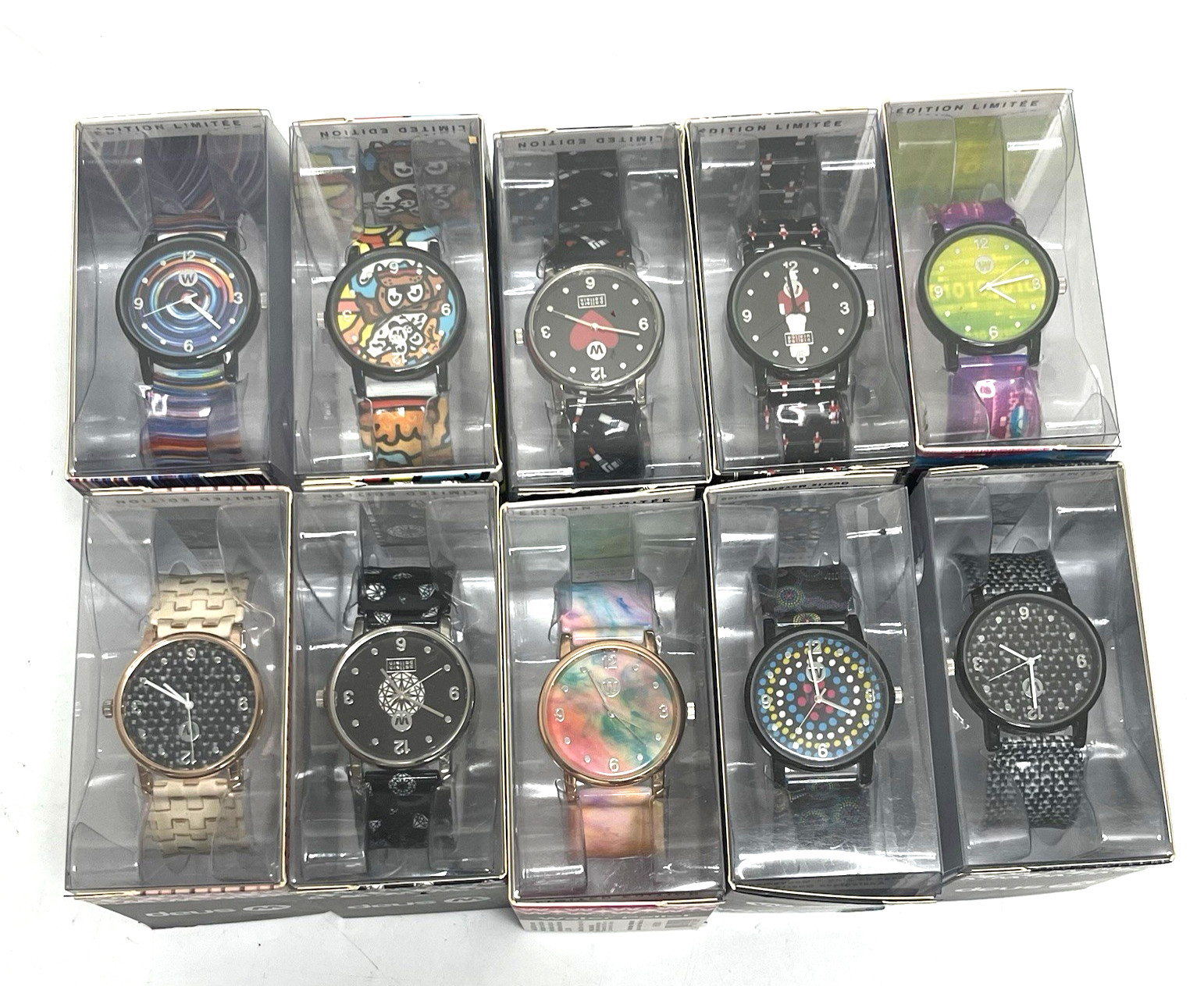 Watchitude Limited Edition Snap Watches 10 Pcs Holiday Gifts- Young Adults/ Kids
