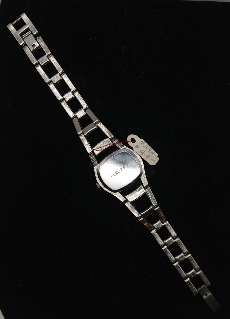 Women’s Boca Classics Watch Blush Dial Silver-Tone Open Link Bracelet Quartz