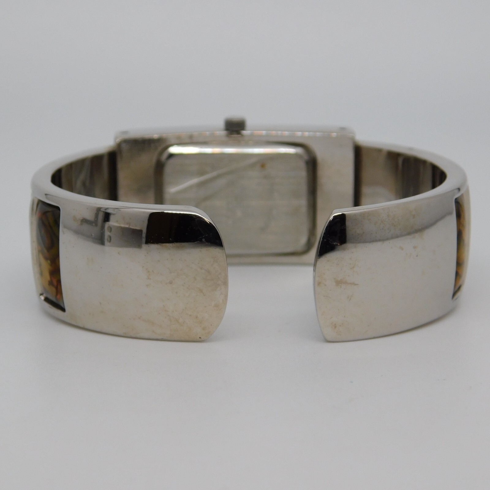 Cuff Bracelet Mother-of-Pearl Inlay Quartz Women’s Watch Sz. 6″ New Battery
