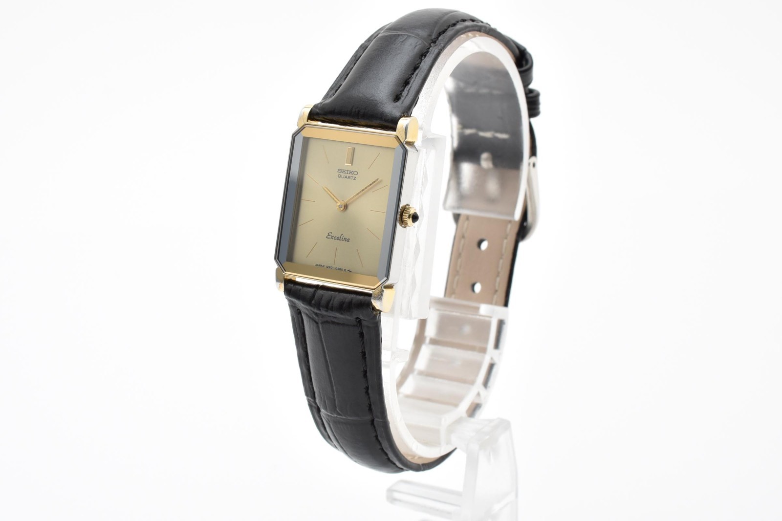 [Near Mint] SEIKO Exceline 1220-5090 21mm Quartz Vintage Gold Tank Women’s Watch