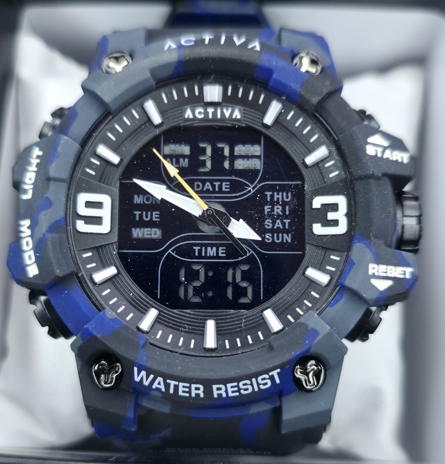 Activa Vulkor X Invicta Digital Men’s Watch – 53mm. Camouflage. Blue (ACW8049MC