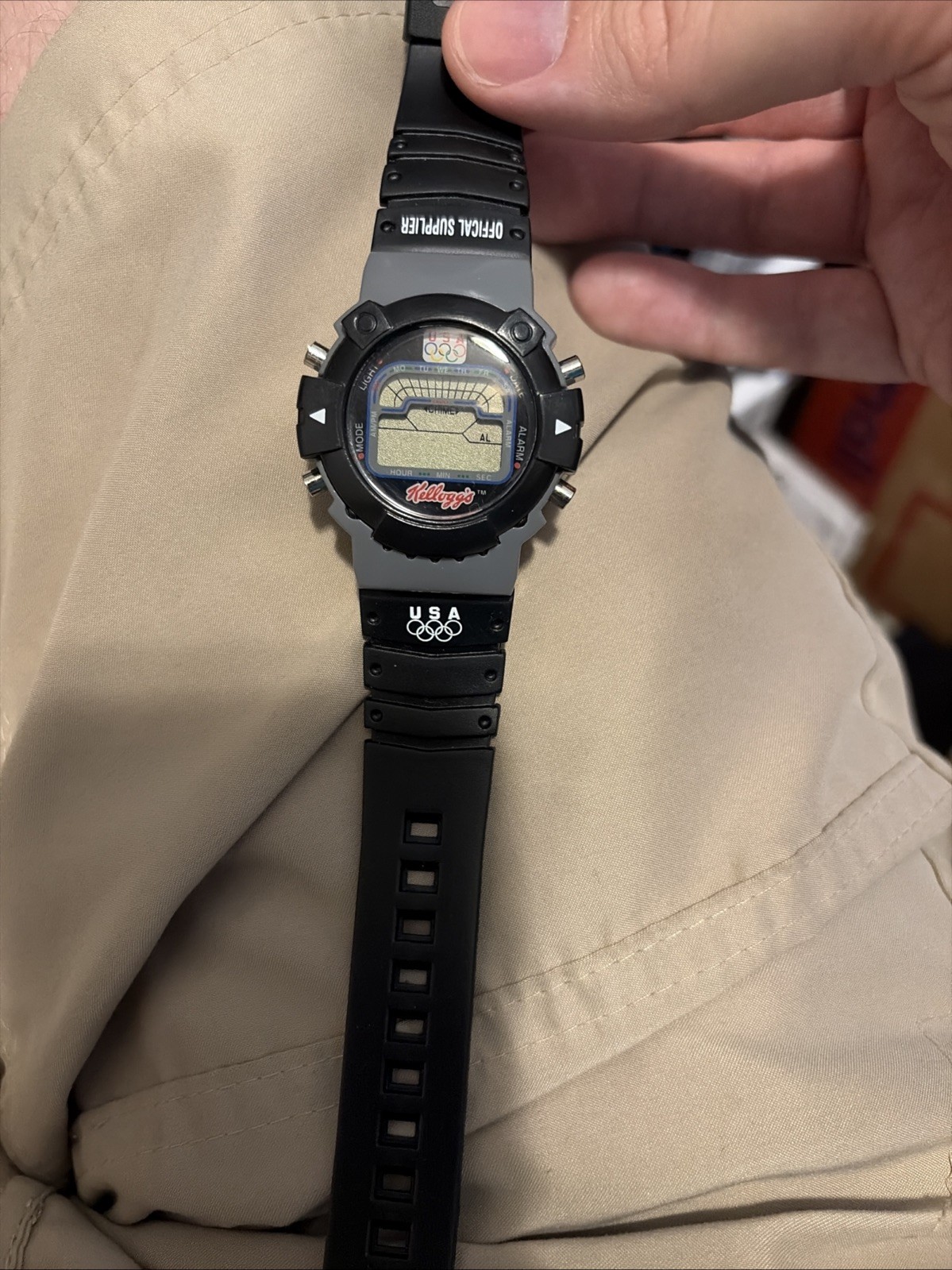 Kellogg’s USA Olympics Official Supplier Digital Watch- Pristine- Battery Needed