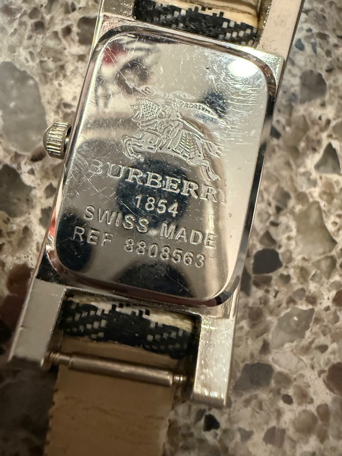 Burberry Black Face and Traditional Burberry Plaid Band, Vintage, Classic Piece