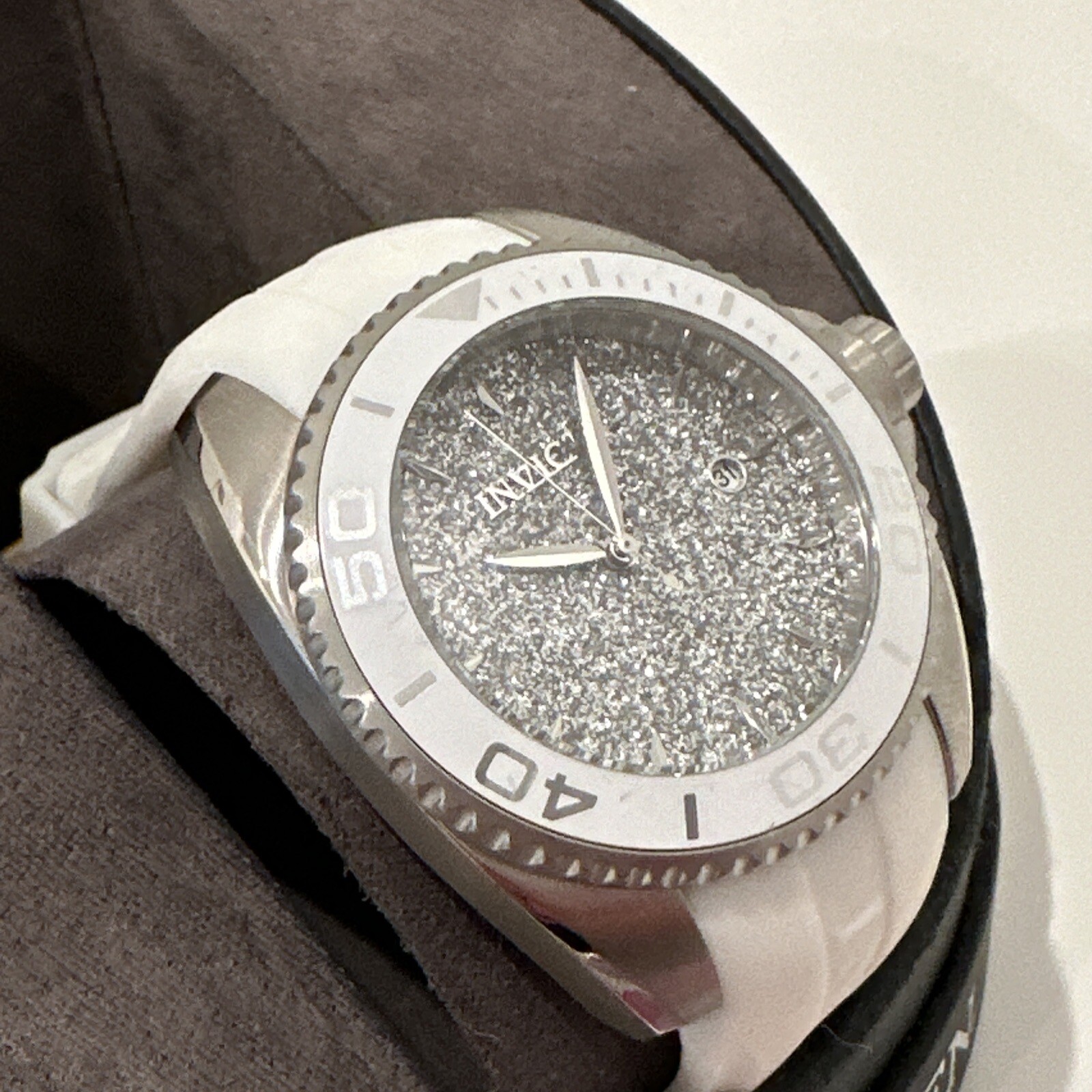 Invicta Angel Glittery Silver Dial Ladies Watch 22702