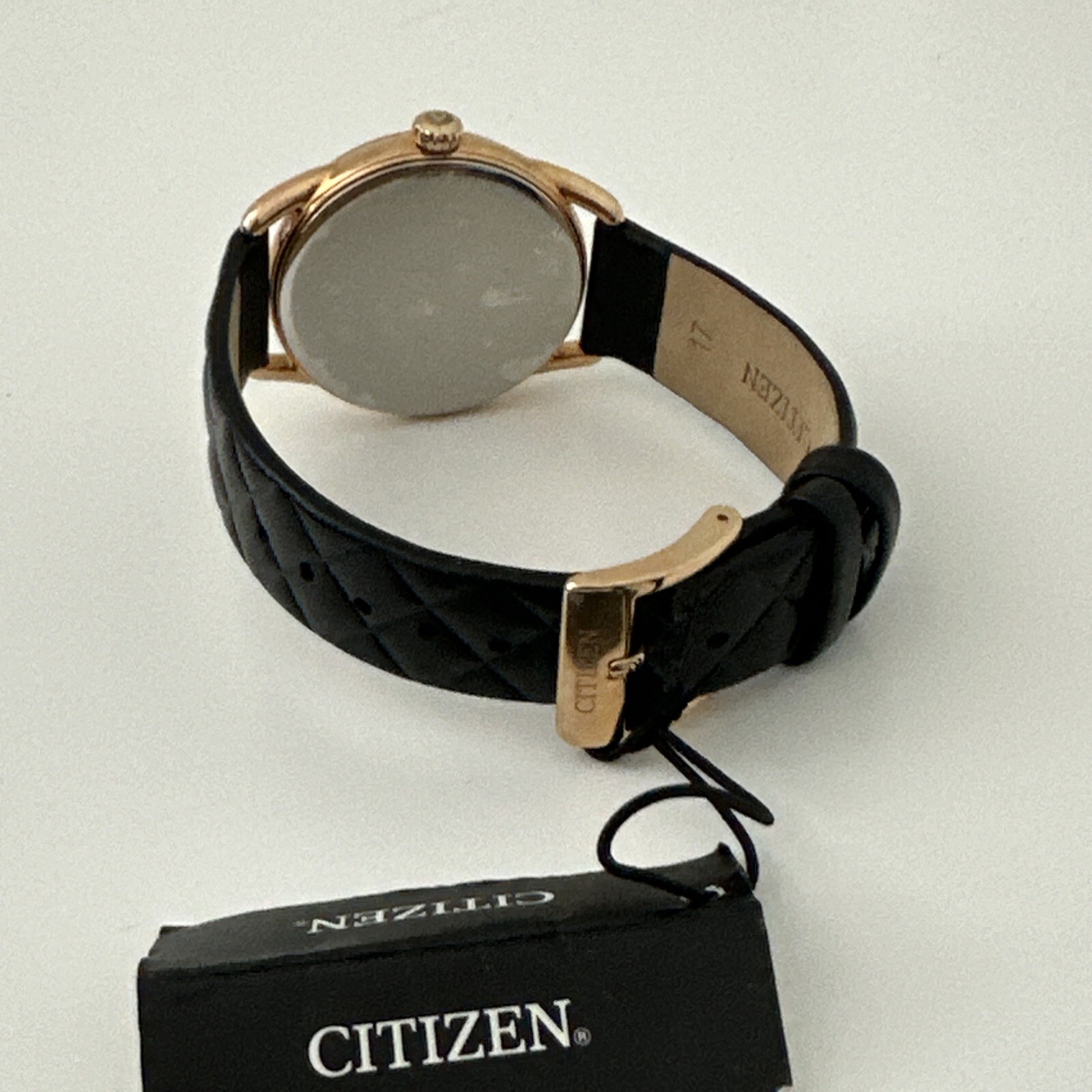 Citizen Eco-Drive LTR Women’s Black Leather Date Display Watch 36mm FE6083-13E
