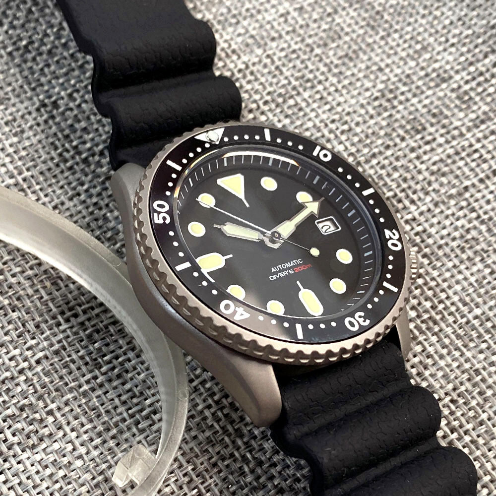 Titanium 42mm Tandorio Black Dial Sapphire Glass Japan NH35 Automatic Mens Watch