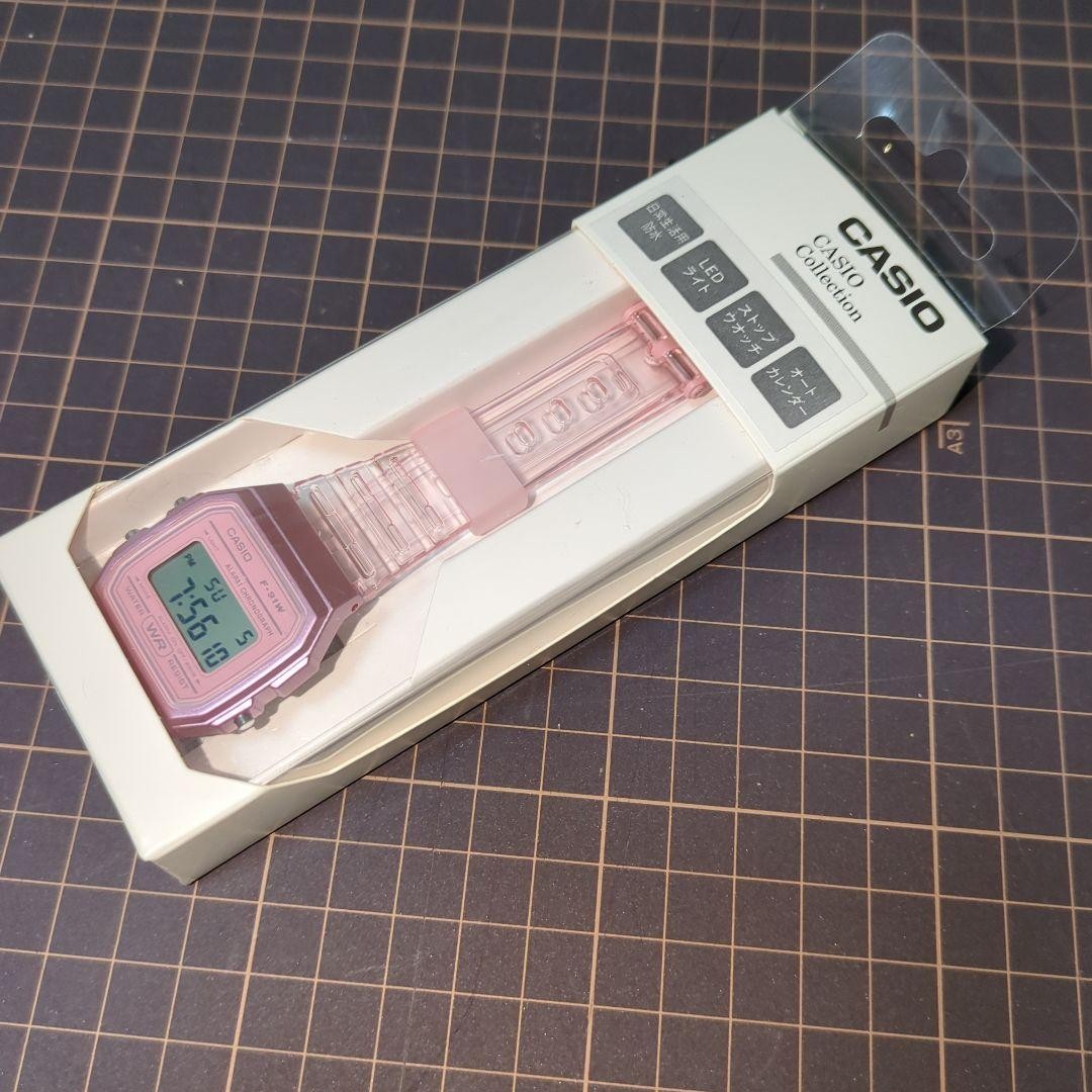 【CASIO】F-91WS-4JH Clear Pink