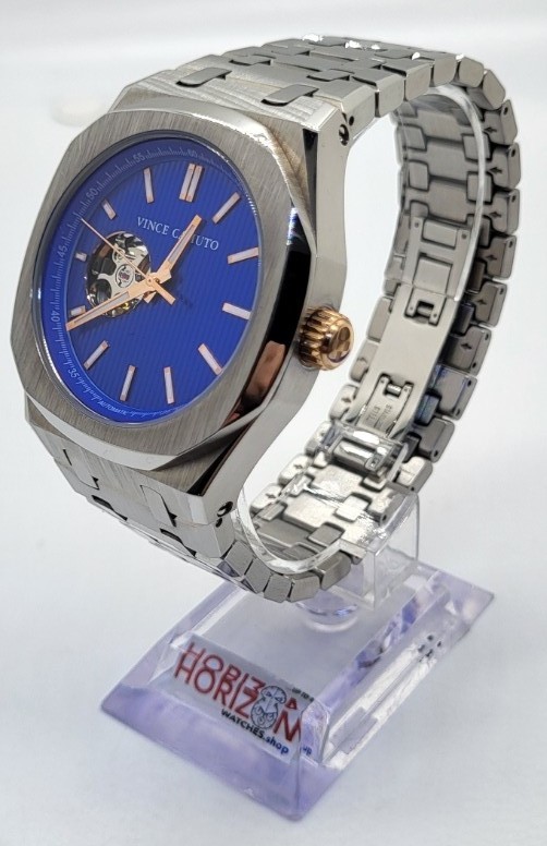 Vince Camuto Falco Stainless Blue Automatic Men’s Watch – VC1156BLSV