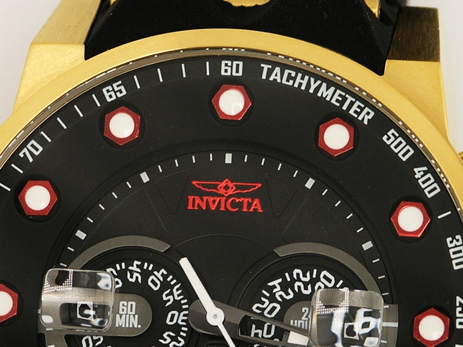 NEW INVICTA 25272 I FORCE BOMBER CHRONOGRAPH BLACK DIAL GOLD STEEL WATCH