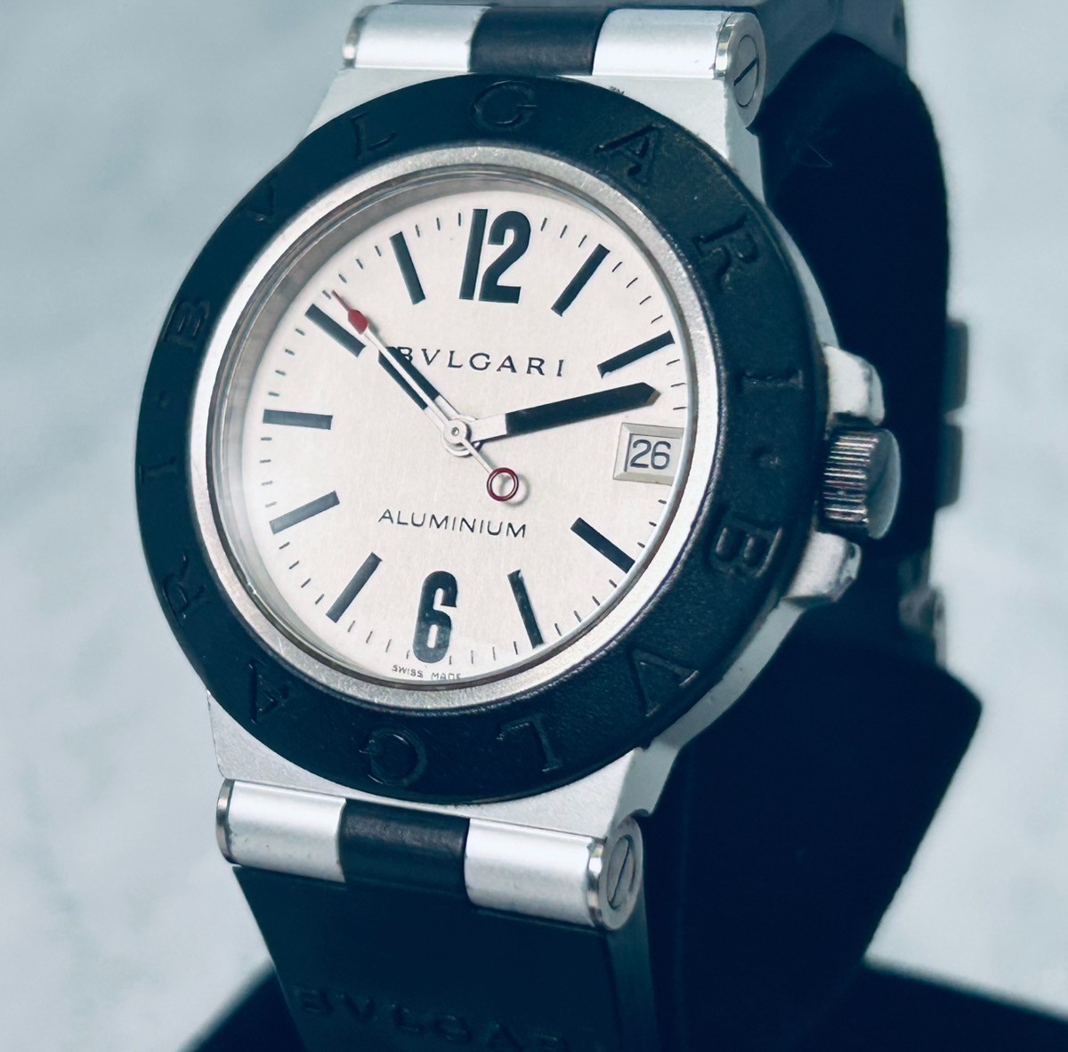 BVLGARI aluminum AL38TA Date Silver Dial Automatic Men’s Watch Fast Shipping