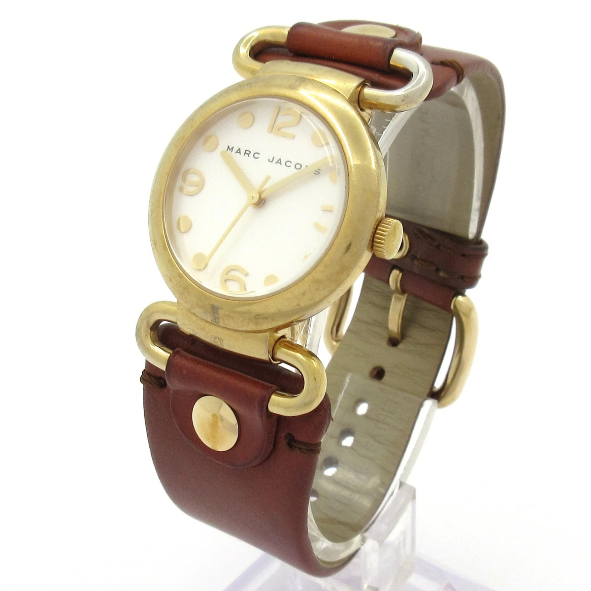 [A1_R] Marc Jacobs White Dial Stainless Steel Case Ladies Watch [n5x]