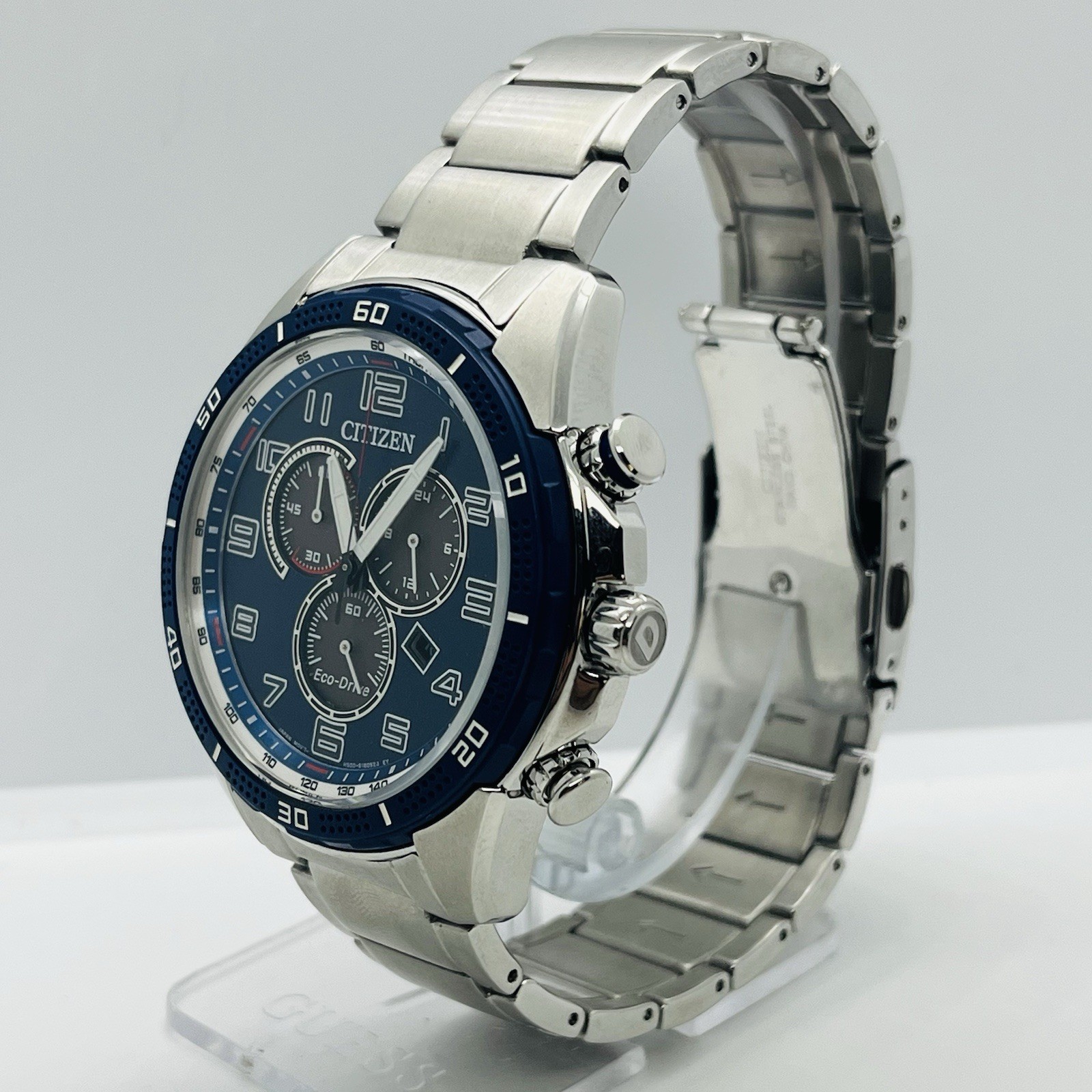 Citizen AR Chronograph Men’s Eco-Drive Blue Steel 45mm Watch AT2440-51L