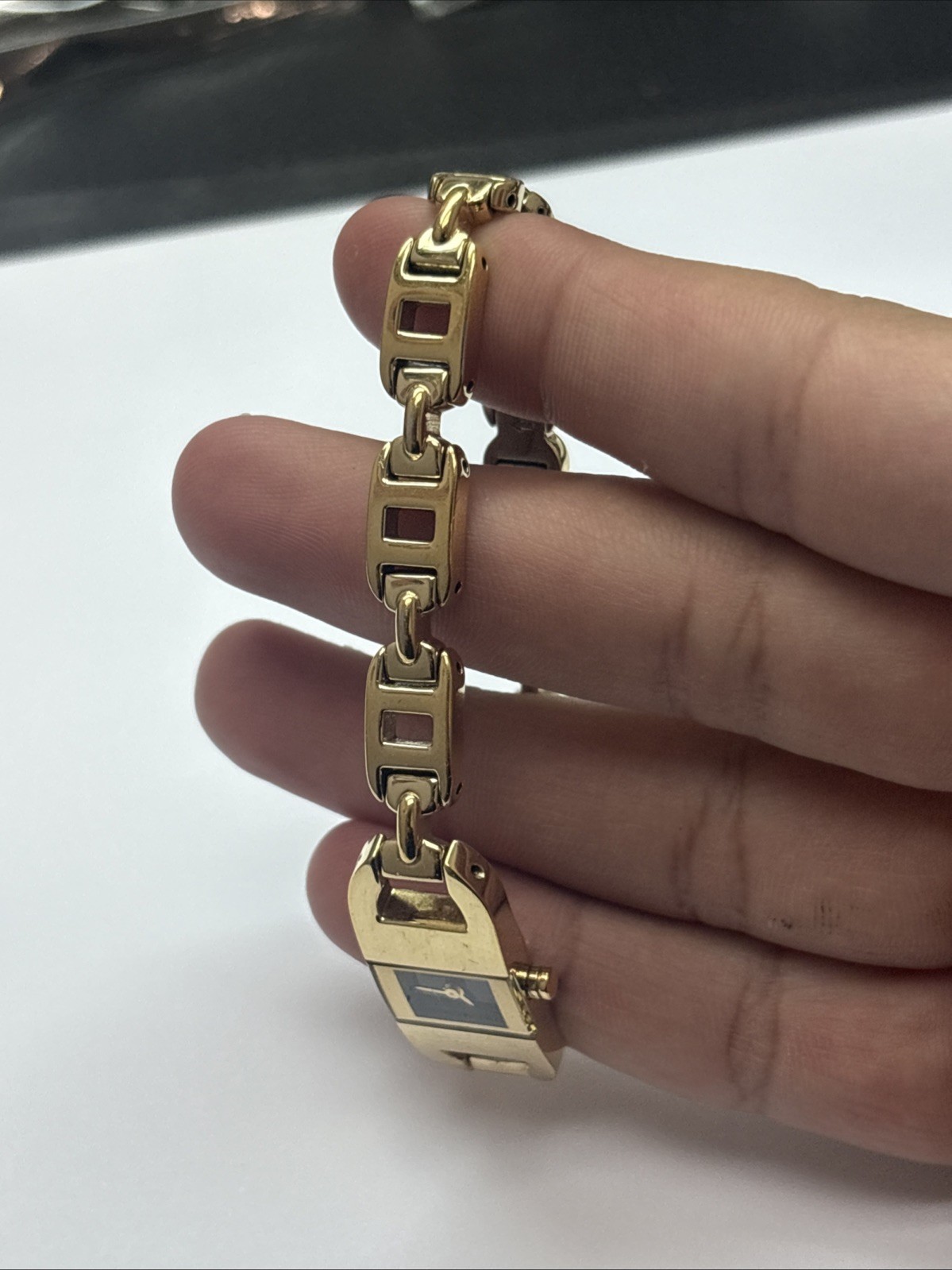 Esq Swiss Watch Women’s Gold Plated As Is Fits Wrist Size 6.5” (scratched Up)