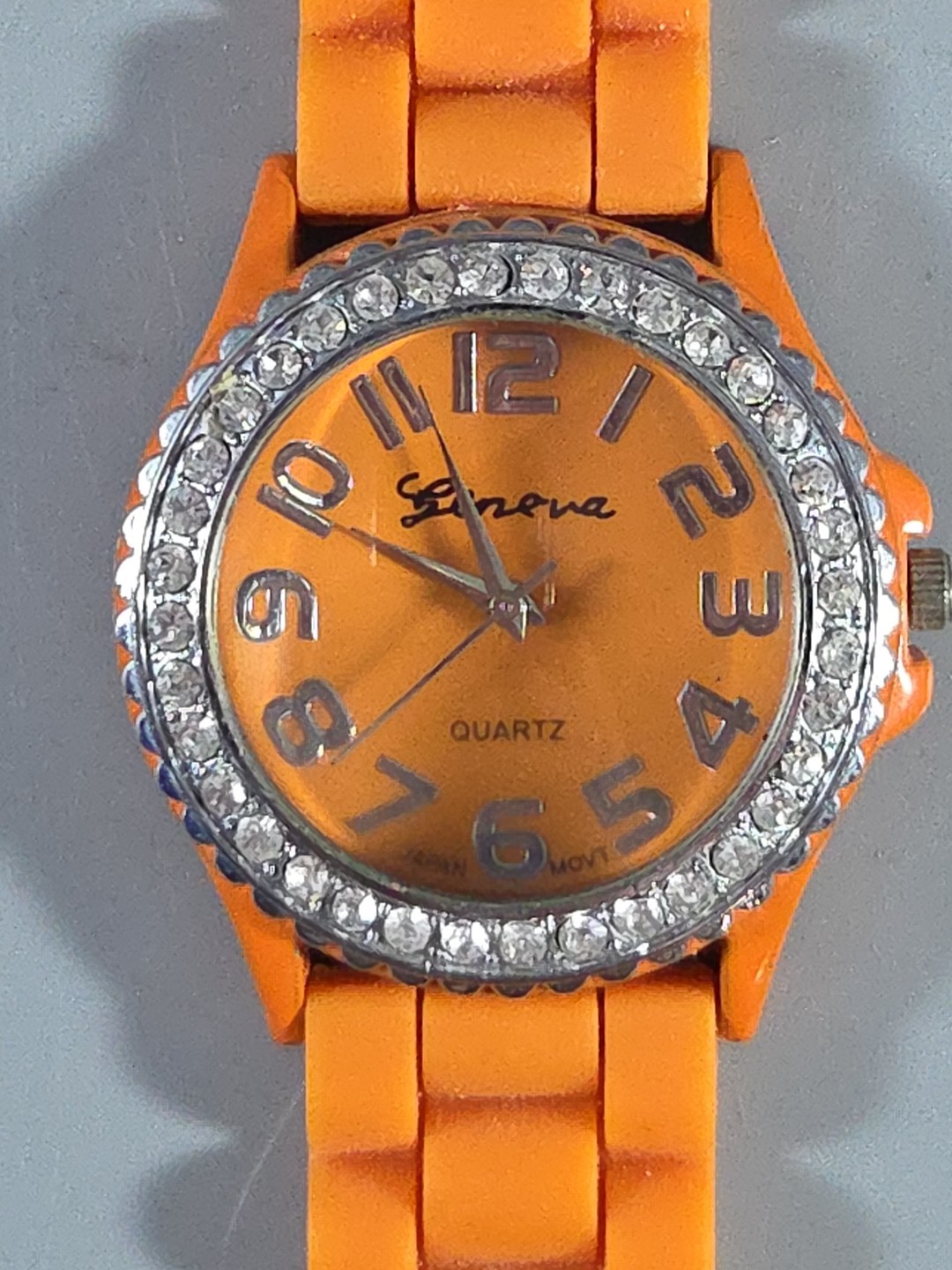 Lot of 6 Rubber/Silicone Band& Rhinestone Watches..Geneva, Finesse, Bongo…ECU
