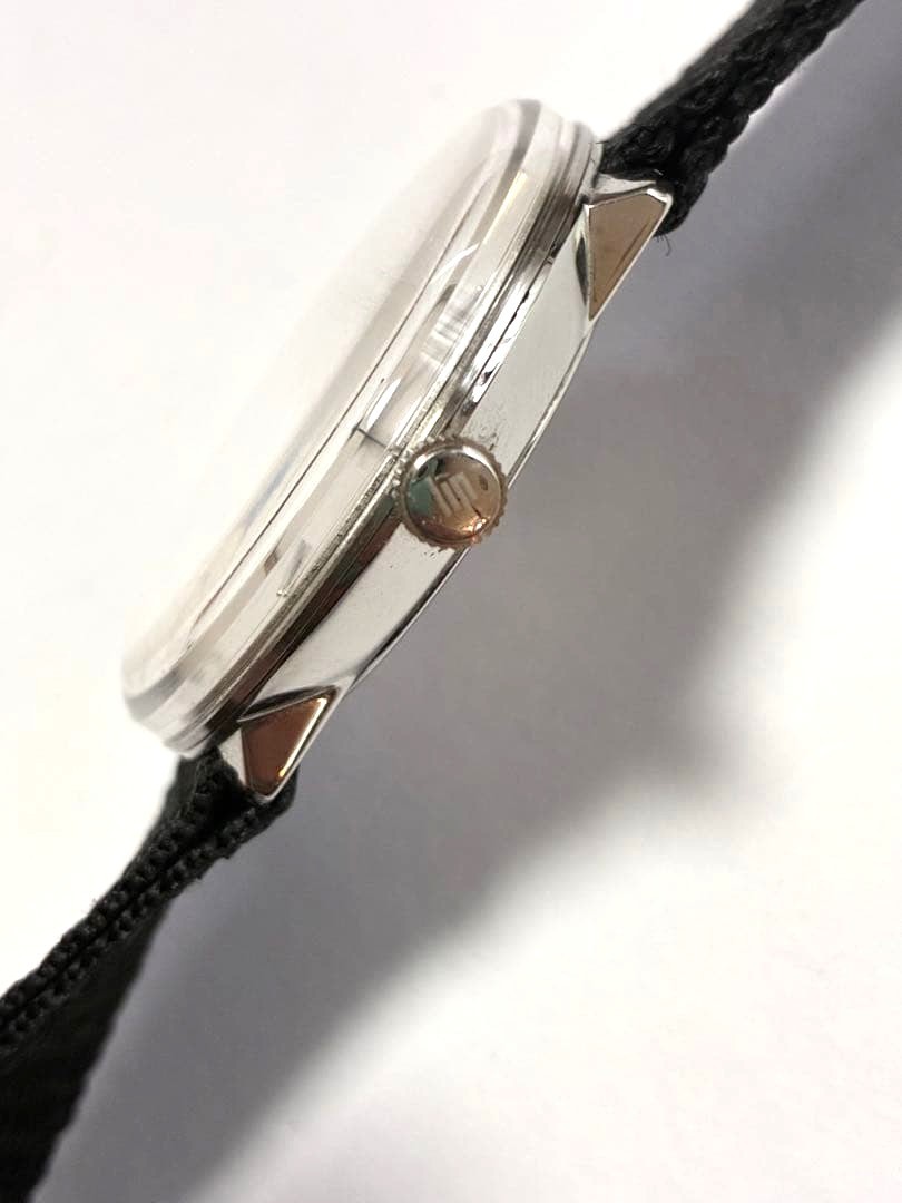 LIP Panoramic Vintage Mens Wristwatch Silver Dial NATO Strap Made in France Japa