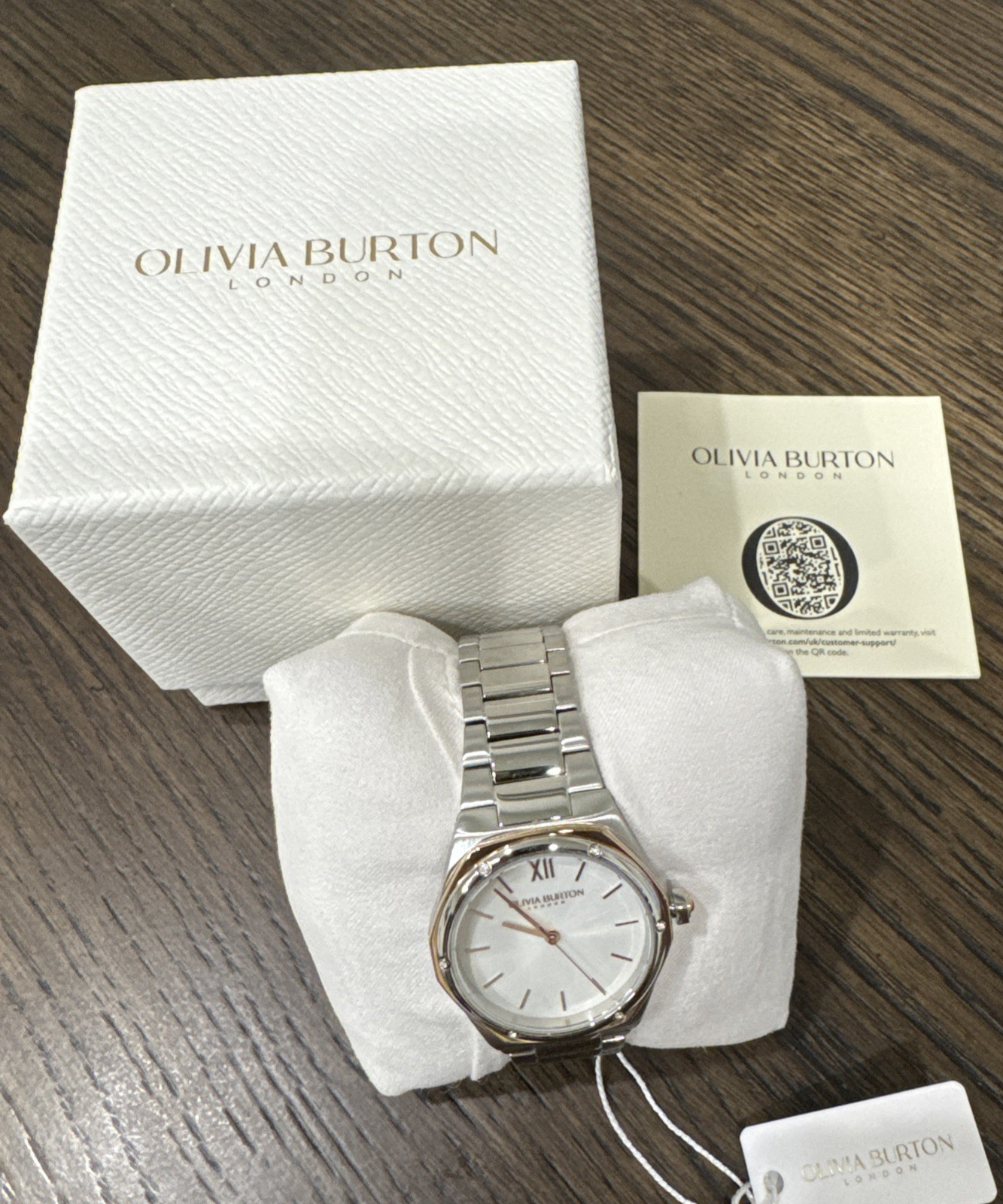 Olivia Burton LONDON Women’s Watch 24000070 Quartz Rose Gold Silver Steel 34mm