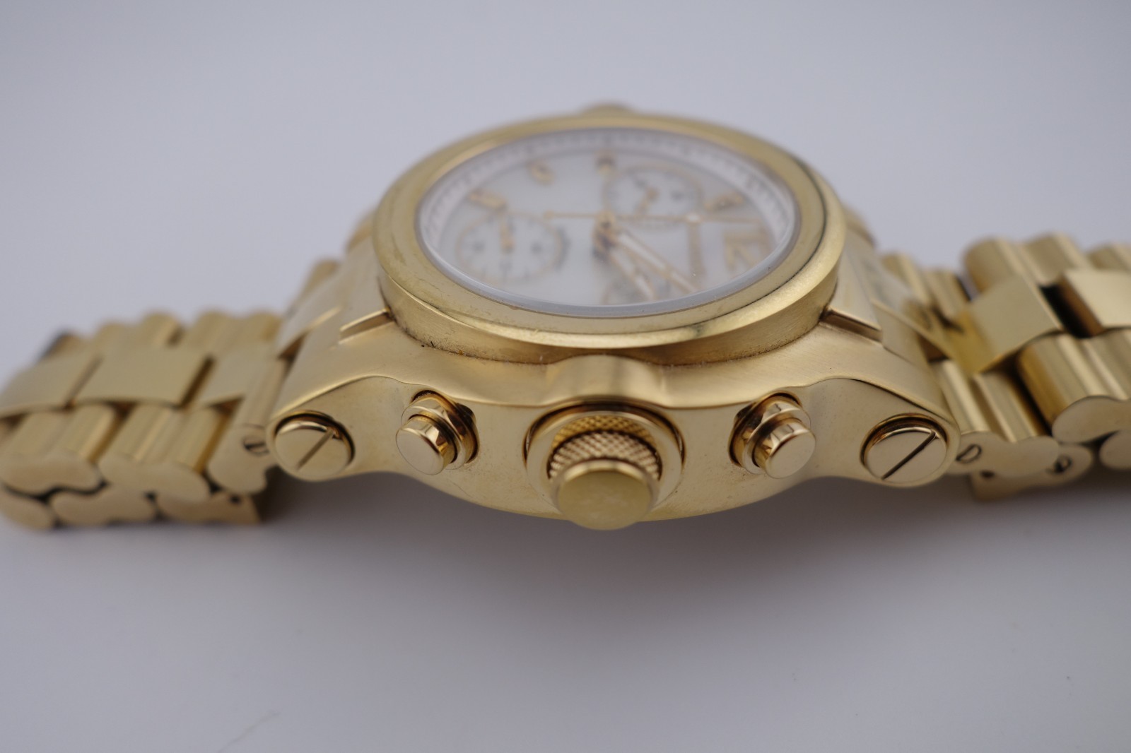 Renato BEAST w/Impressive Mother-of-Pearl Dial, Chronograph with Goldtone Case