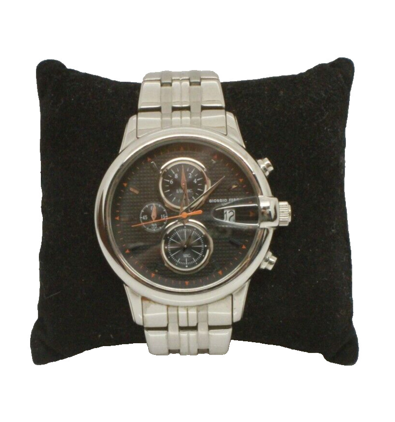 📌 Giorgio Fedon 1919 Chronograph Hawk Eye Black Men’s Watch – 2011 – Pre-Owned