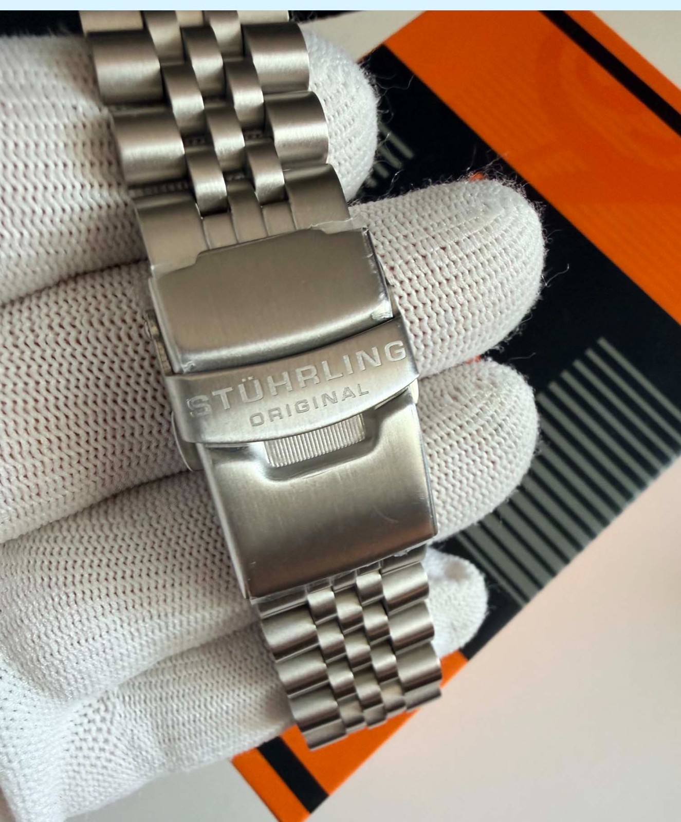 Stuhrling Depthmaster 1008 Swiss Automatic Diver Tonneau Shape Jubilee Bracelet