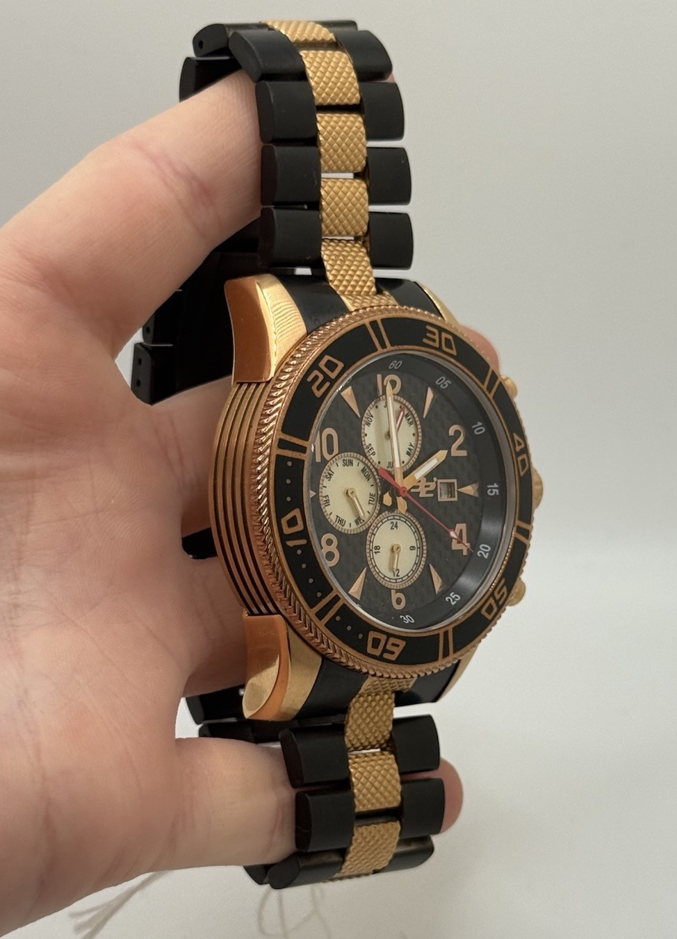 32 Degrees Chronograph Two-Tone Watch 32-411B-081 5ATM Water Resistant